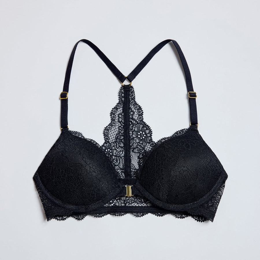 Racerback Lift Up Bra Black