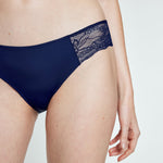 Smooth Lace Bikini Navy