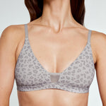 Limitless Wirefree Scoop Bra Slate Leo